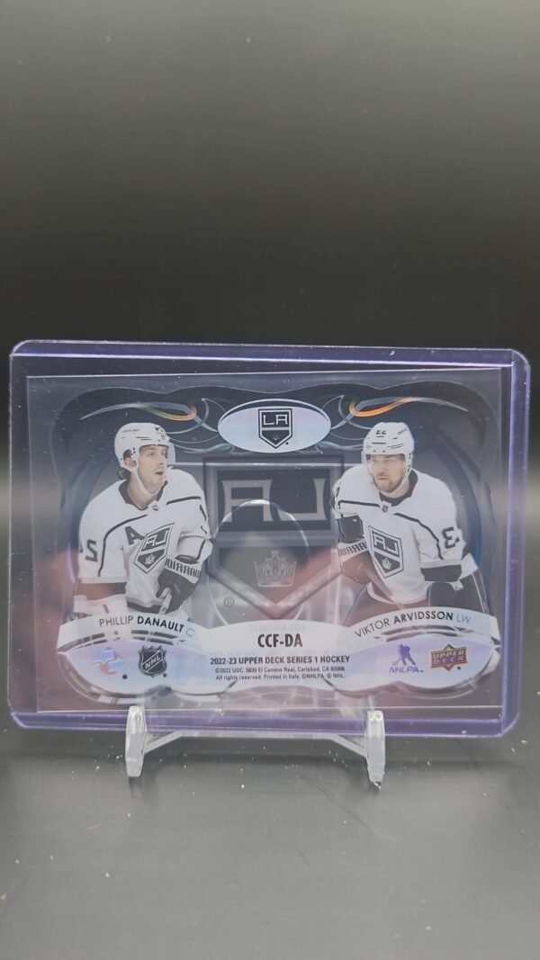 2022 Upper Deck Series 1 Clear Cut Foundations Viktor Arvidsson Phillip Danault - Image 2