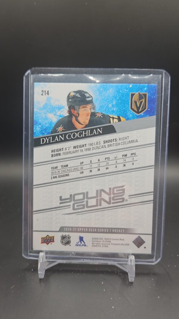 2020-21 Upper Deck Young Guns #214 Dylan Coghlan Vegas Golden Knights - Image 3
