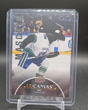Fin The Whale Canvas Mascots Black Parallel 2021-22 Vancouver Canucks