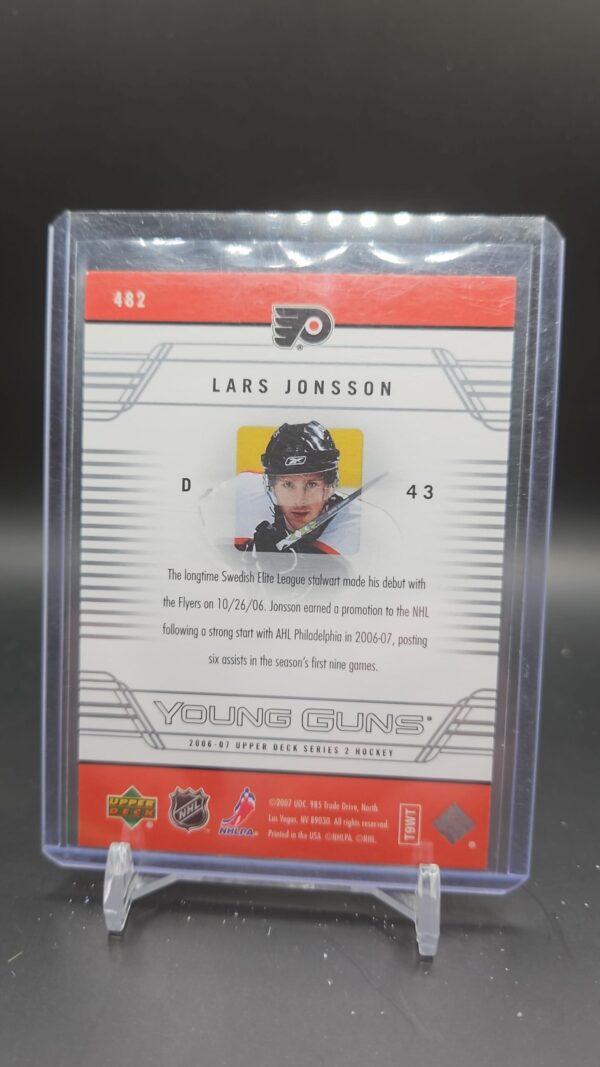 2006-07 Upper Deck Young Guns LARS JONSSON #482 Philadelphia - Image 2