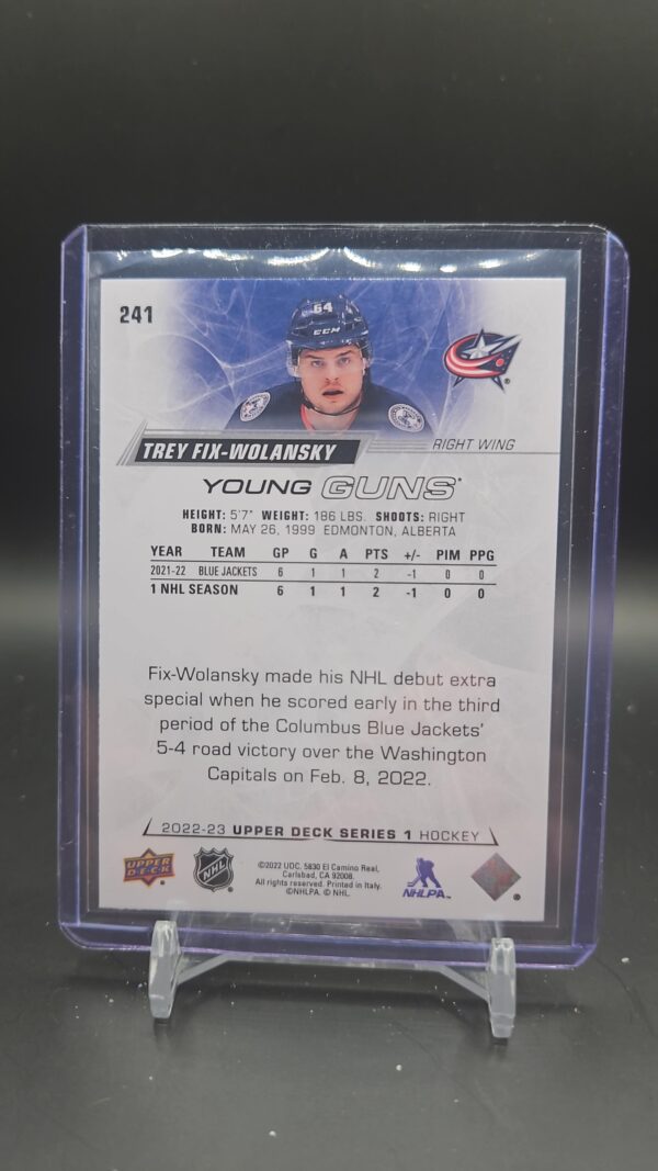 2022-23 Upper Deck Young Guns #241 Trey Fix-Wolansky - Image 2