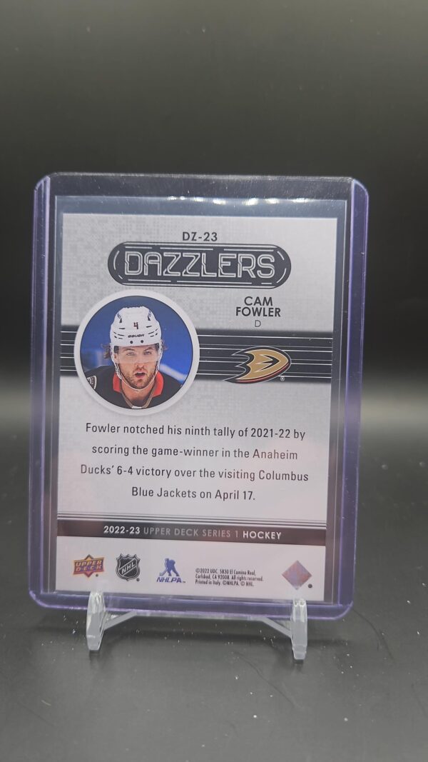 2022-23 Series 1 Dazzlers Blue #DZ-23 Cam Fowler - Anaheim Ducks! - Image 2