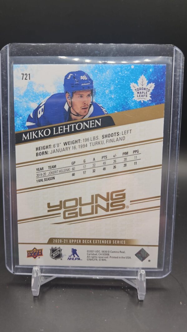 2020 Extended Series Young Guns Speckled Rainbow Foil Mikko Lehtonen Rookie RC - Image 2