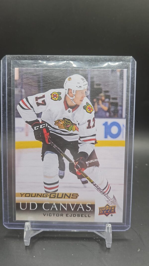 2018-19 Upper Deck Series 1 Canvas Young Guns Rookie C116 Victor Ejdsell Hawks