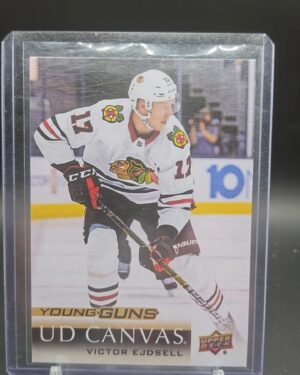 2018-19 Upper Deck Series 1 Canvas Young Guns Rookie C116 Victor Ejdsell Hawks