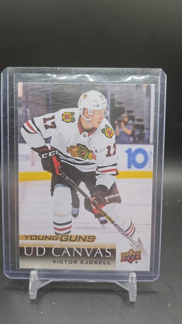 2018-19 Upper Deck Series 1 Canvas Young Guns Rookie C116 Victor Ejdsell Hawks