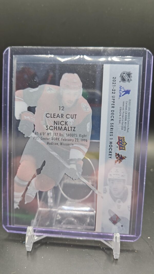 2021-22 Upper Deck Series 1 Base Card Clear Cut #12 - Nick Schmaltz - Image 2