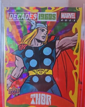 2020 Upper Deck Marvel Ages Decades 1960’s Thor #D6-3 card featuring classic Silver Age comic art, a must-have for Marvel collectors.
