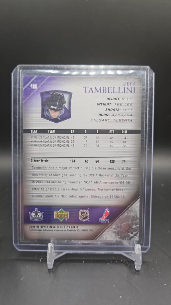2005-06 Upper Deck Young Guns #486 Jeff Tambellini Kings - Image 2