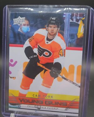 2021-22 UD Extended Series Tribute Young Guns Gold Stockpile Cam York #T-94