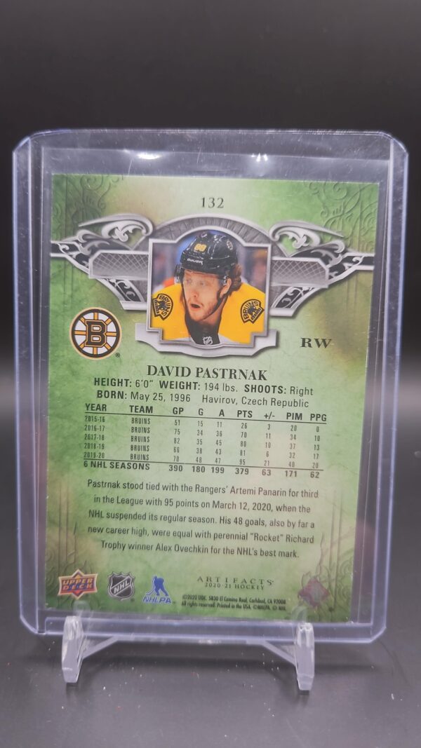 2020-21 Upper Deck Artifacts David Pastrnak /499 Boston Bruins #132 - Image 2