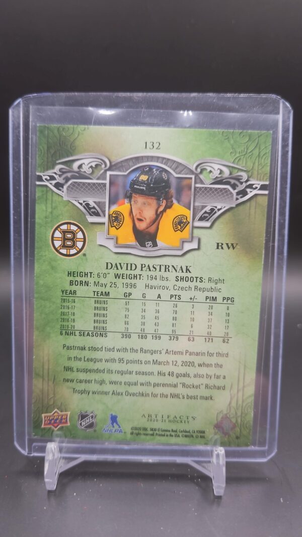 2020-21 Upper Deck Artifacts David Pastrnak /499 Boston Bruins #132 - Image 2