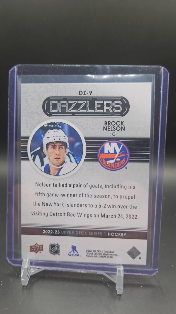 2022-23 Series 1 Dazzlers Blue #DZ-9 Brock Nelson - Image 2