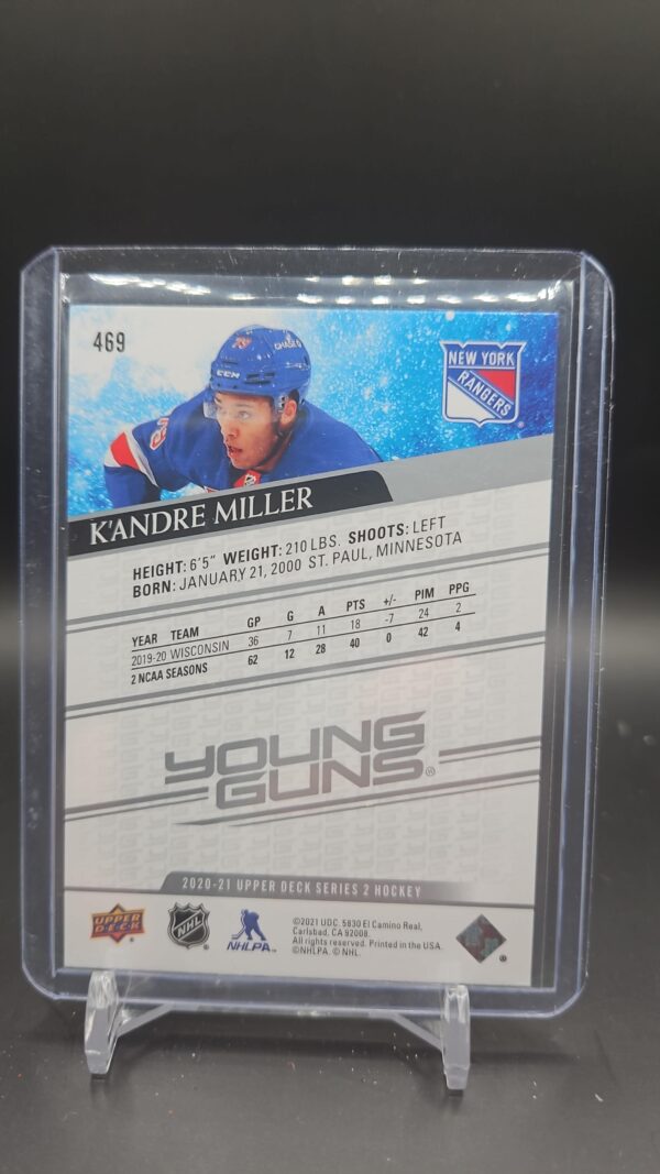 2020-21 Upper Deck Young Guns K'andre Miller Rookie # 469 - Image 2
