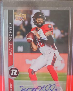 2021 Upper Deck Autograph Matt Nichols #149 Ottawa Redblacks