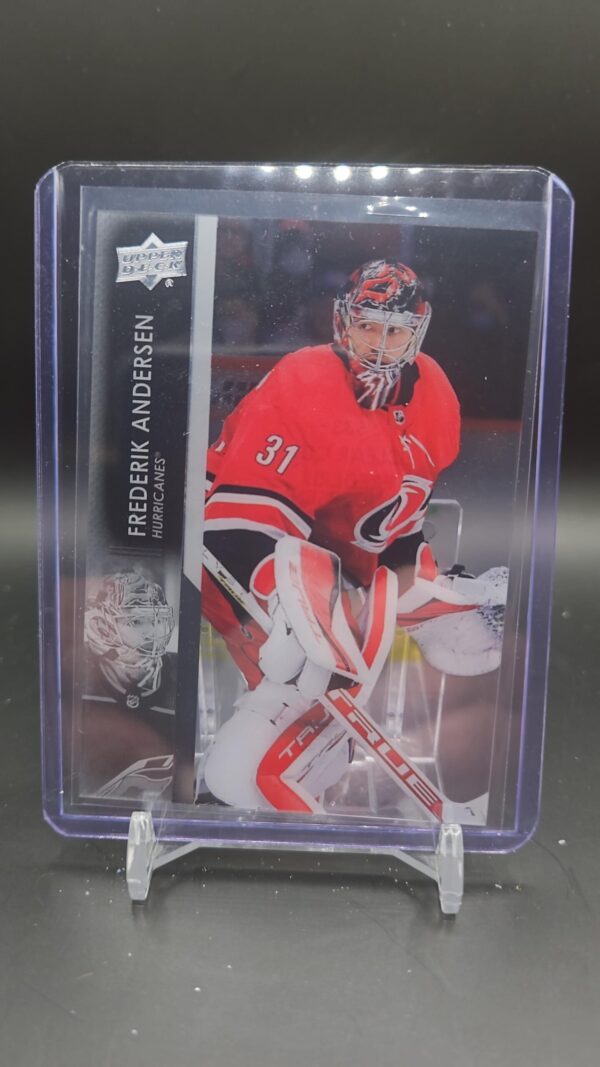 2021-22 Upper Deck Clear Cut #533 Frederik Andersen - Carolina Hurricanes