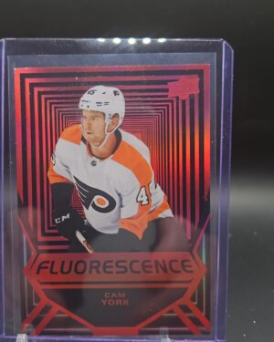 2021-22 Upper Deck Series 2 Fluorescence Red Cam York #FL-29 Rookie