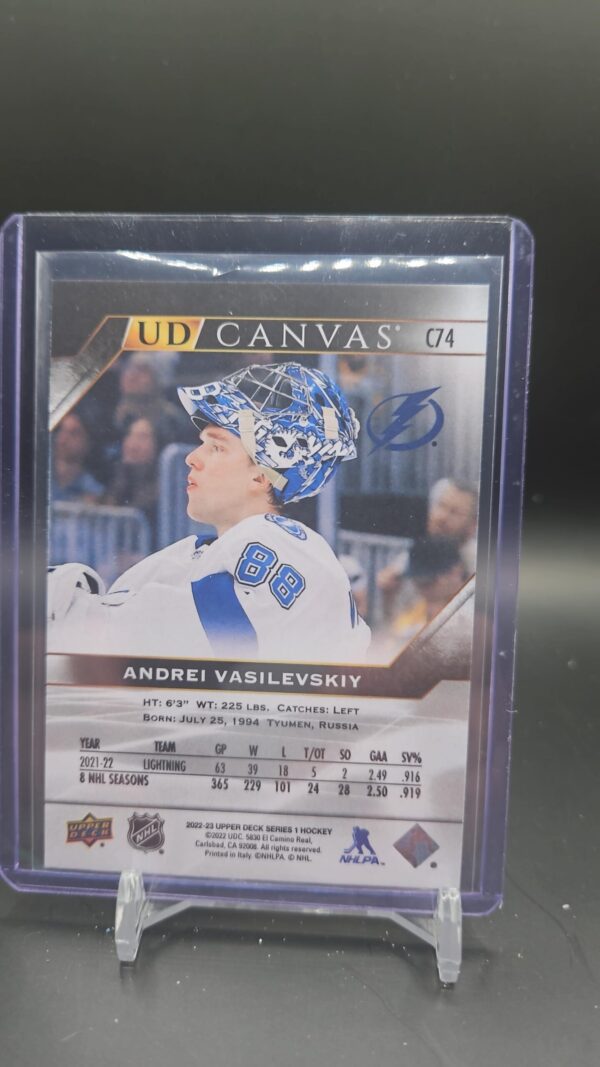 2022-23 Series 1 Canvas Black & White #C74 Andrei Vasilevskiy - Lightning - Image 2