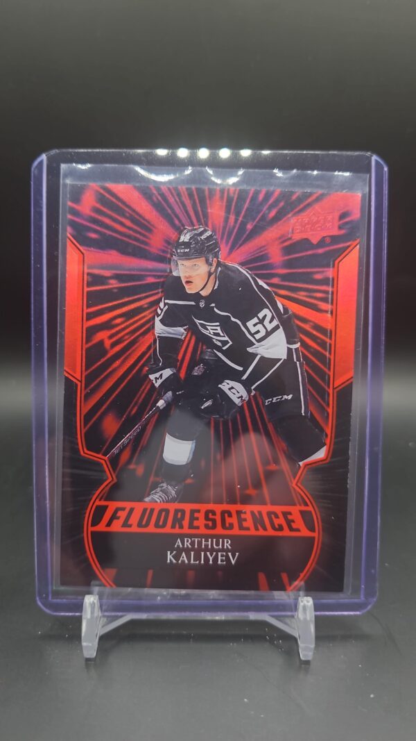 2020-21 Upper Deck Arthur Kaliyev Red Fluorescence Rookie #F-AK L.A. Kings