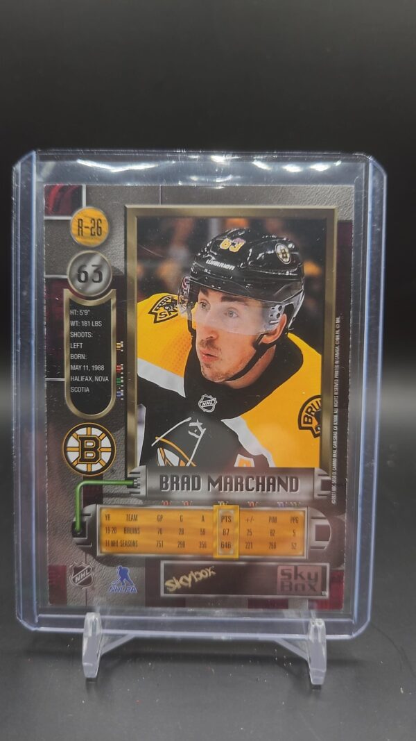 2020-21 SKYBOX METAL UNIVERSE '97-98 RETRO BRAD MARCHAND R-26 BOSTON BRUINS - Image 2