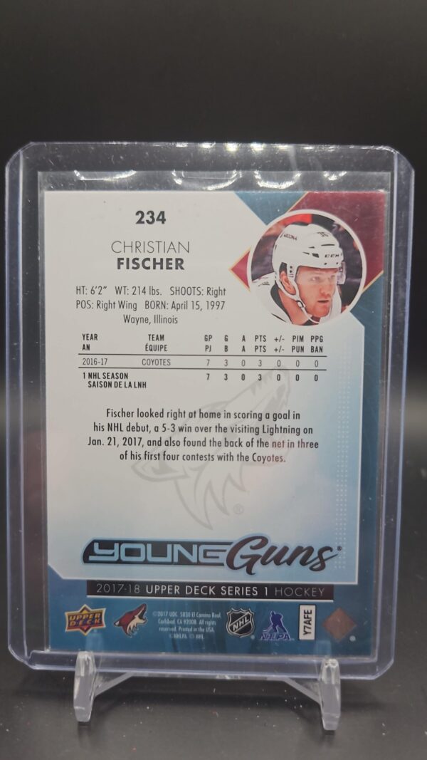 2017-18 Upper Deck Young Guns Christian Fischer Arizona #234 - Image 2