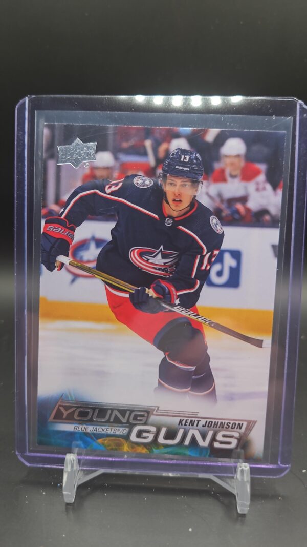 Kent Johnson 2022-23 UD Series 1 Young Guns Rookie Columbus Blue Jackets #209