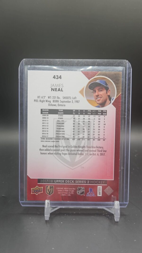 2017-18 Upper Deck Exclusives /100 James Neal #434 - Image 2