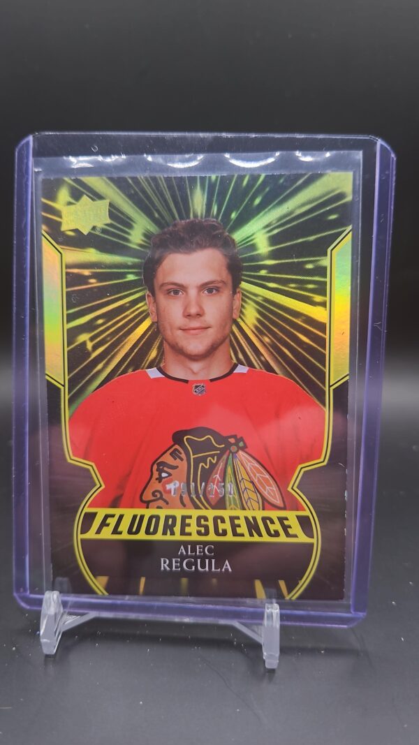 2020-21 Upper Deck Fluorescence Gold /150 Alec Regula #F-31 Rookie RC