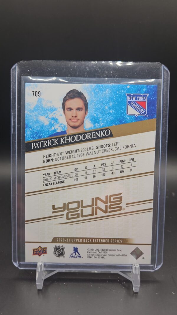 2020-21 Extended Series Speckled Rainbow Foil Patrick Khodorenko #709 Rookie RC - Image 2