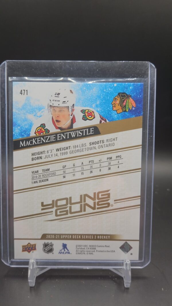 2020 Upper Deck Young Guns Speckled Rainbow MacKenzie Entwistle Rookie RC - Image 2
