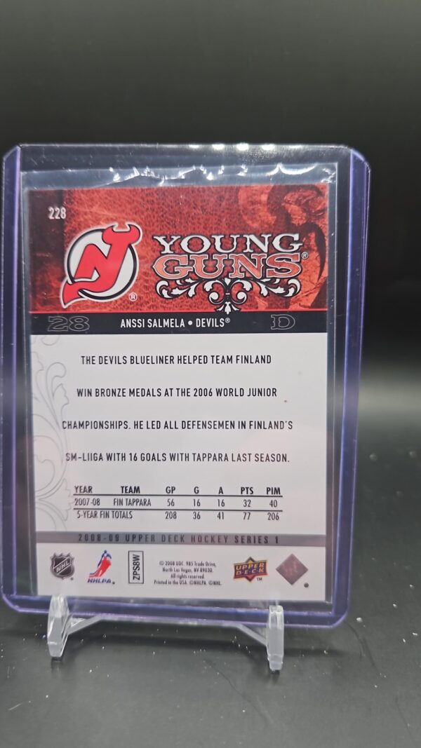 2008-09 Upper Deck Young Guns#228 Anssi Salmela New Jersey Devils - Image 2