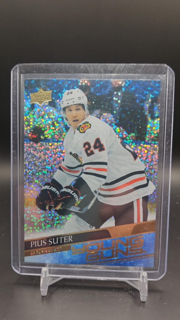 2020-21 Upper Deck Young Guns Speckled Rainbow Pius Suter #484 Rookie RC