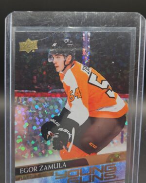 2020-21 Upper Deck Young Guns Speckled Rainbow Foil #232 Egor Zamula Rookie Philadelphia Flyers