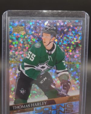 2020-21 Upper Deck Series 2 Young Guns Speckled Rainbow Foil Thomas Harley Rookie Card #227 Dallas Stars