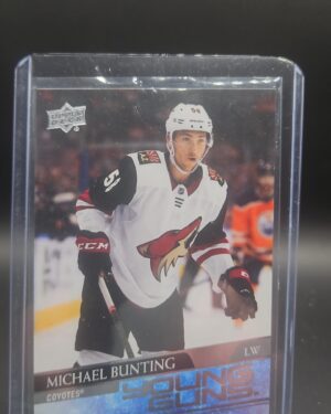 2020-21 Upper Deck Extended Series Young Guns Michael Bunting rookie card #727, Mint condition, Arizona Coyotes, top collectible NHL rookie card.
