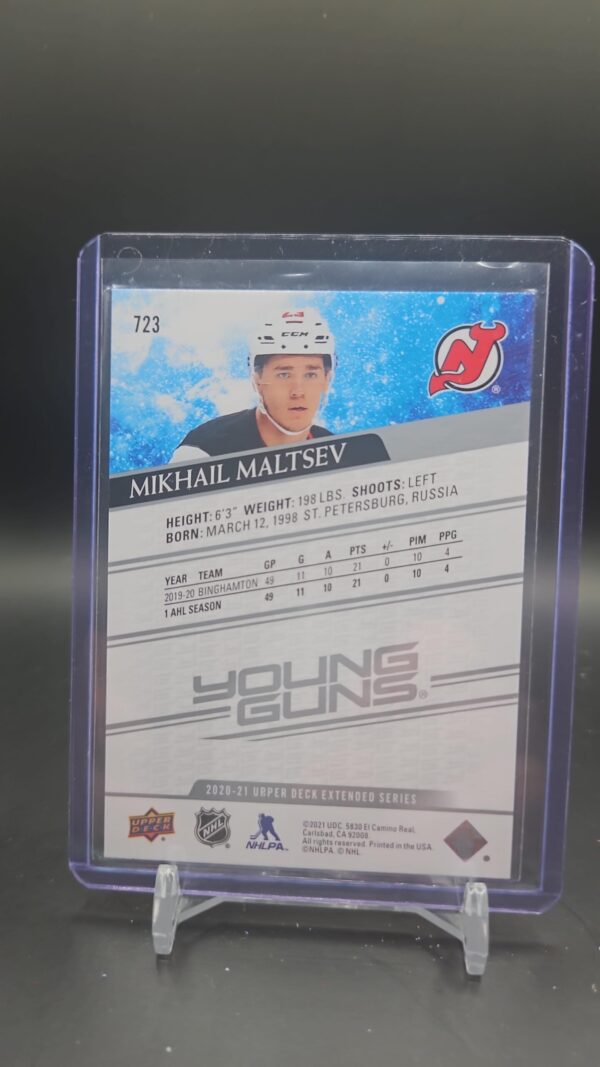2020-21 Upper Deck Extended Series Mikhail Maltsev Young Guns Rookie RC #723 - Image 2