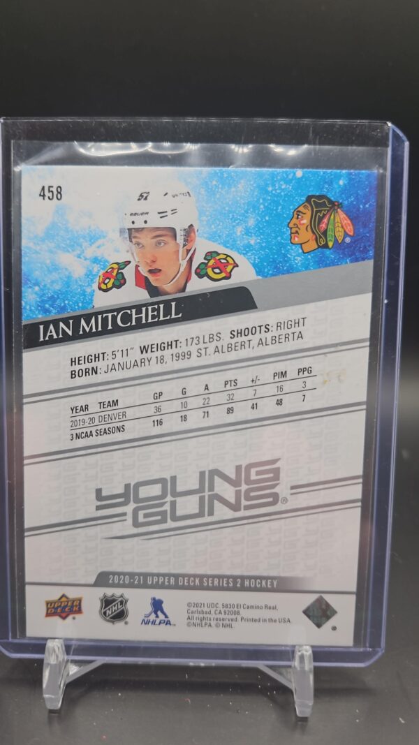 2020-21 Upper Deck Series 2 #458 Ian Mitchell Young Guns - Image 2
