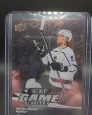 2022-23 Upper Deck Allure Game Stills Adrian Kempe #GS-3 featuring LA Kings forward in action.
