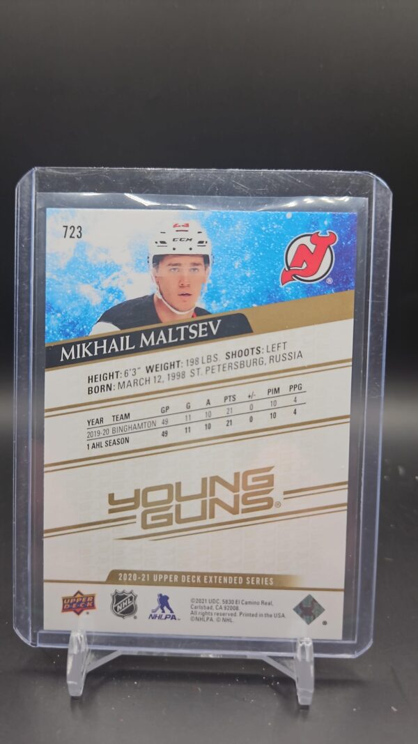 2020 Extended Series Young Guns Speckled Rainbow Foil Mikhail Maltsev Rookie RC - Image 2