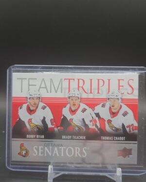 2019-20 UPPER DECK TEAM TRIPLES OTTAWA #TT-12 RYAN -TKACHUK - CHABOT