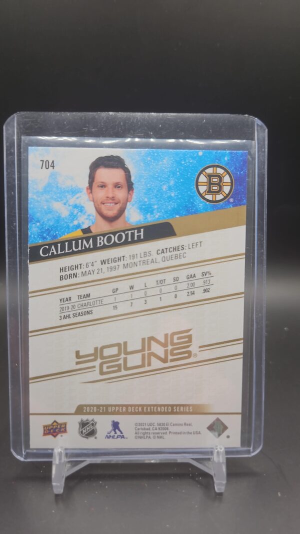 2020-21 Extended Series Young Guns Speckled Rainbow Foil Callum Booth Rookie RC - Image 2