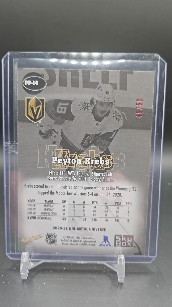 2020-21 Skybox Metal Universe #PP-14 Peyton Krebs Red Rubies /50 - Image 2