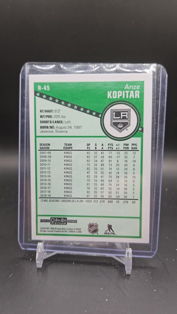 2019-20 OPC Platinum Retro #R-45 Anze Kopitar - Los Angeles Kings - Image 2