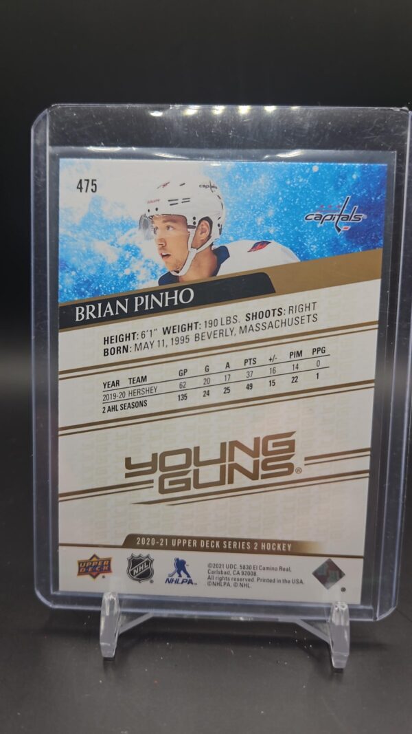 2020 Upper Deck Brian Pinho Young Guns Rookie Speckled Rainbow Foil - Image 2