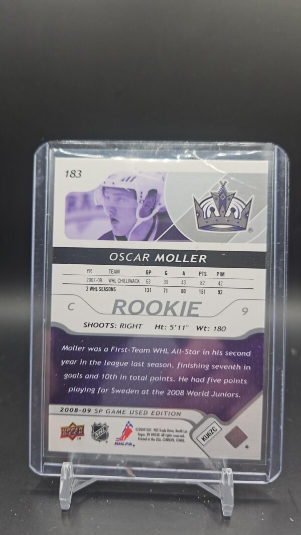 2008-09 SP Game Used Authentic Oscar Moller Rookie /999 #183 Los Angeles Kings - Image 2
