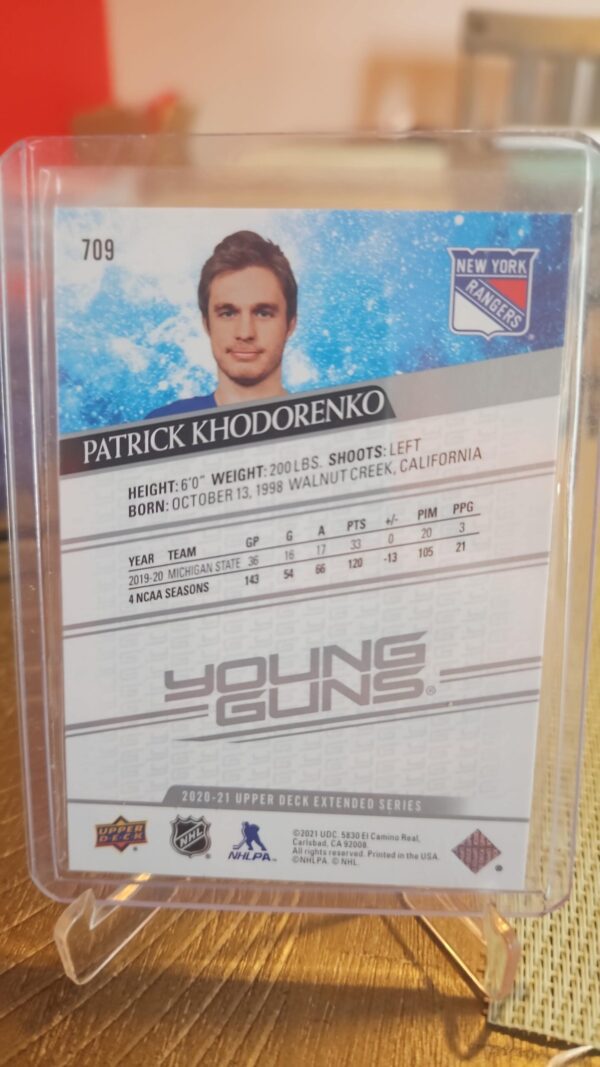 2021-22 Upper Deck Patrick Khodorenko Young Guns #709 UD Extended Series Rookie - Image 2