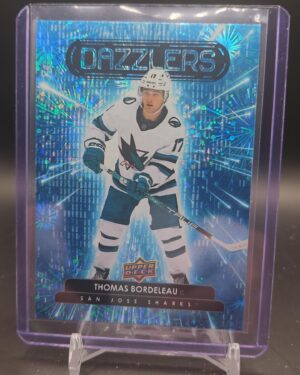 2022-23 Upper Deck Dazzlers Blue #DZ-57 Thomas Bordeleau San Jose Sharks