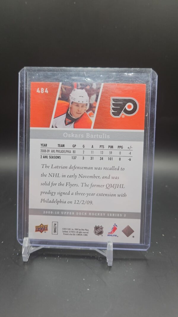 2009-10 Upper Deck Young Guns Oskars Bartulis Philadelphia #484 - Image 2