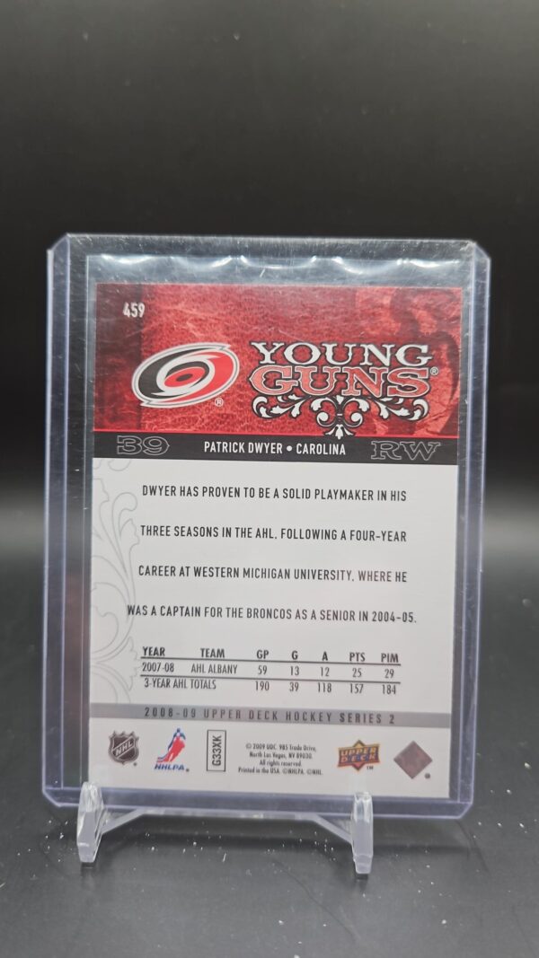 2008/09 UD SERIES 2 PATRICK DWYER YOUNG GUNS ROOKIE #459 - Image 2