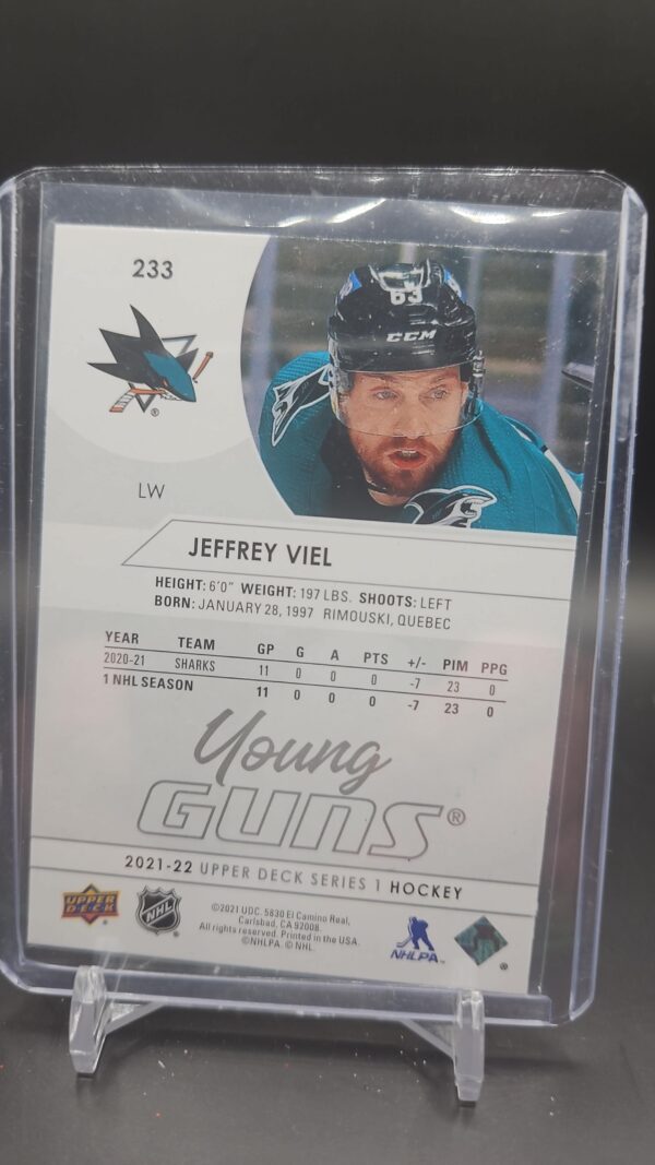 2021-22 Upper Deck Series 1 Jeffrey Viel Young Guns #233 Rookie - Image 2